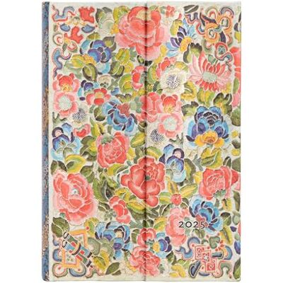 Paperblanks Pear Garden (Peking Opera Embroidery) Mini 12-month Day-at-a-time Hardback Dayplanner 2025 (Wrap Closure): jeden dzień na stronie, zamykany na magnes, papier 80 gsm Paperblanks Pear Garden (Peking Opera Embroidery) Mini 12-month Day-at-a-time Hardback Dayplanner 2025 (Wrap Closure): jeden dzień na stronie, zamykany na magnes, papier 80 gsm