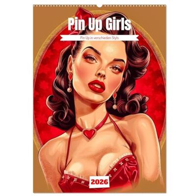 CALVENDO Retro PinUp Girls (Wandkalender 2026 DIN A2 hoch), Monatskalender: Ein Kalender mir Pin Up Girls im Retro Look mit der KI erstellt ( Erotik) CALVENDO Retro PinUp Girls (Wandkalender 2026 DIN A2 hoch), Monatskalender: Ein Kalender mir Pin Up Girls im Retro Look mit der KI erstellt ( Erotik)