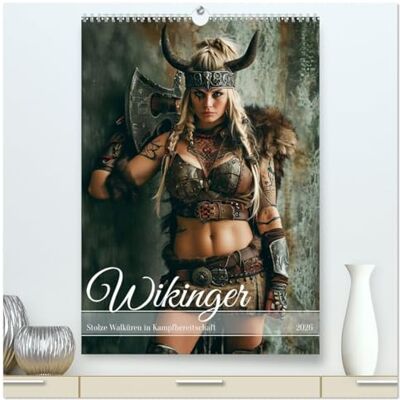 CALVENDO Wikinger Stolze Walküren in Kampfbereitschaft (hochwertiger Premium Wandkalender 2026 DIN A2 hoch), Kunstdruck in Hochglanz CALVENDO Wikinger Stolze Walküren in Kampfbereitschaft (hochwertiger Premium Wandkalender 2026 DIN A2 hoch), Kunstdruck in Hochglanz