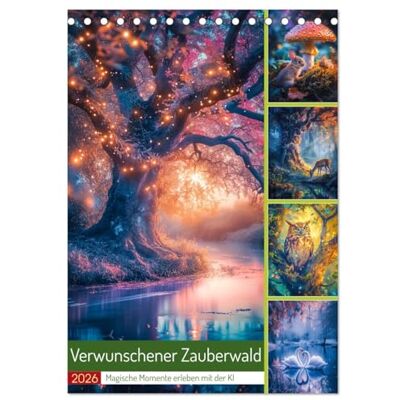 CALVENDO Verwunschener Zauberwald (Tischkalender 2026 DIN A5 hoch), Monatskalender: Dieser Kalender entführt Sie Monat für Monat in eine magische ... Waldbewohner auf Sie warten. ( Natur) CALVENDO Verwunschener Zauberwald (Tischkalender 2026 DIN A5 hoch), Monatskalender: Dieser Kalender entführt Sie Monat für Monat in eine magische ... Waldbewohner auf Sie warten. ( Natur)
