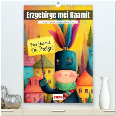CALVENDO Erzgebirge mei Haamit Mundart-Kalender mit sächsischem Humor (hochwertiger Premium Wandkalender 2026 DIN A2 hoch), Kunstdruck in Hochglanz: ... alle, die schmunzeln wollen. ( Kunst) CALVENDO Erzgebirge mei Haamit Mundart-Kalender mit sächsischem Humor (hochwertiger Premium Wandkalender 2026 DIN A2 hoch), Kunstdruck in Hochglanz: ... alle, die schmunzeln wollen. ( Kunst)