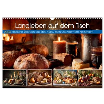 CALVENDO Landleben auf dem Tisch (Wandkalender 2026 DIN A3 quer), Monatskalender: Ein liebevoll gestalteter Kalender, der die Schönheit der ländlichen Küche feiert. ( Kunst) CALVENDO Landleben auf dem Tisch (Wandkalender 2026 DIN A3 quer), Monatskalender: Ein liebevoll gestalteter Kalender, der die Schönheit der ländlichen Küche feiert. ( Kunst)