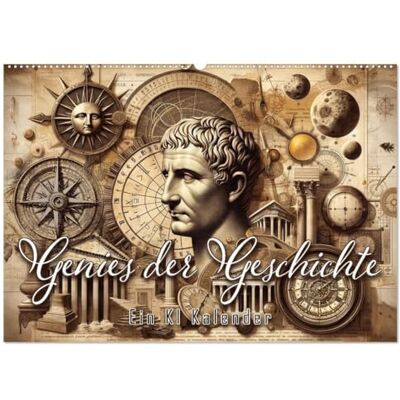 CALVENDO Genies der Geschichte Ein KI Kalender (Wandkalender 2026 DIN A2 quer), Monatskalender: Lichtblicke der Innovation ( Wissenschaft) CALVENDO Genies der Geschichte Ein KI Kalender (Wandkalender 2026 DIN A2 quer), Monatskalender: Lichtblicke der Innovation ( Wissenschaft)
