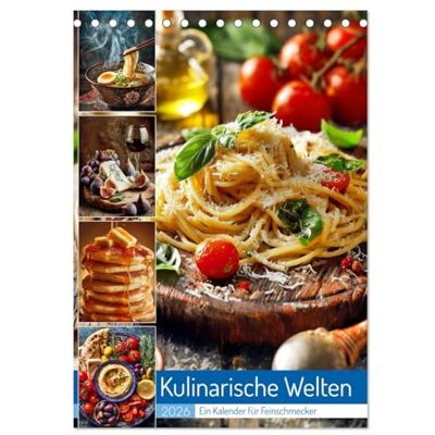 CALVENDO Kulinarische Welten (Tischkalender 2026 DIN A5 hoch), Monatskalender: Der kulinarische Kalender, bringt die leckersten Momente des Jahres direkt an deine Wand. ( Lifestyle) CALVENDO Kulinarische Welten (Tischkalender 2026 DIN A5 hoch), Monatskalender: Der kulinarische Kalender, bringt die leckersten Momente des Jahres direkt an deine Wand. ( Lifestyle)
