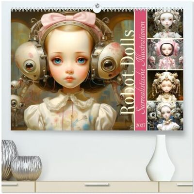 CALVENDO Kalender 2027 · Roboter Puppen. Surrealistische Illustrationen Eine Welt voller robotischer Eleganz der Zukunft · DIN A2 quer · Premium Wandkalender CALVENDO Kalender 2027 · Roboter Puppen. Surrealistische Illustrationen Eine Welt voller robotischer Eleganz der Zukunft · DIN A2 quer · Premium Wandkalender
