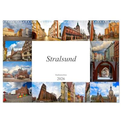 CALVENDO Stralsund Stadtansichten (Wandkalender 2026 DIN A3 quer), Monatskalender: Ein Kalender mit zwölf wunderschönen Bildern der Stadt Stralsund ( Orte) CALVENDO Stralsund Stadtansichten (Wandkalender 2026 DIN A3 quer), Monatskalender: Ein Kalender mit zwölf wunderschönen Bildern der Stadt Stralsund ( Orte)