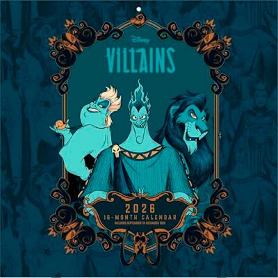Pyramid DISNEY VILLAINS 2026 – Broschürenkalender 30×30 cm (aufgeklappt 30×60 cm) mit 12 Motiven von Maleficent, Ursula, Scar & Cruella, Wandkalender für Disney-Fans Pyramid DISNEY VILLAINS 2026 – Broschürenkalender 30×30 cm (aufgeklappt 30×60 cm) mit 12 Motiven von Maleficent, Ursula, Scar & Cruella, Wandkalender für Disney-Fans