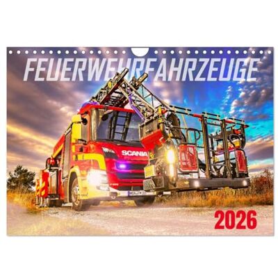 CALVENDO Feurwehrfahrzeuge (Wandkalender 2026 DIN A4 quer), Monatskalender: Die schönsten und einzigartigsten Einsatzfahrzeuge der Feuerwehr ( Technologie) CALVENDO Feurwehrfahrzeuge (Wandkalender 2026 DIN A4 quer), Monatskalender: Die schönsten und einzigartigsten Einsatzfahrzeuge der Feuerwehr ( Technologie)