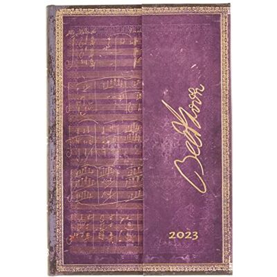 Paperblanks 12 Monate Kalender 2023 Beethoven, Sonate Nr. 10 für Violine Landschaft Mini (100 × 140 mm) Paperblanks 12 Monate Kalender 2023 Beethoven, Sonate Nr. 10 für Violine Landschaft Mini (100 × 140 mm)