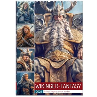 CALVENDO Wikinger-Fantasy. Wilde Krieger aus dem Norden (Wandkalender 2026 DIN A2 hoch), Monatskalender: Toller Fantasy-Kalender mit gefürchteten Kämpfern ( Kunst) CALVENDO Wikinger-Fantasy. Wilde Krieger aus dem Norden (Wandkalender 2026 DIN A2 hoch), Monatskalender: Toller Fantasy-Kalender mit gefürchteten Kämpfern ( Kunst)