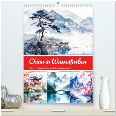 CALVENDO China in Wasserfarben Idyllische Reise durch Traumlandschaften (hochwertiger Premium Wandkalender 2026 DIN A2 hoch), Kunstdruck in Hochglanz: ... in harmonischer Natur ( Orte) CALVENDO China in Wasserfarben Idyllische Reise durch Traumlandschaften (hochwertiger Premium Wandkalender 2026 DIN A2 hoch), Kunstdruck in Hochglanz: ... in harmonischer Natur ( Orte)