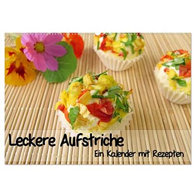 CALVENDO Leckere Aufstriche Ein Kalender mit Rezepten (Wandkalender 2026 DIN A2 quer), Monatskalender: Zwölf Rezepte zu Brotaufstrichen für ... Kalender für die Küche ( Lifestyle) CALVENDO Leckere Aufstriche Ein Kalender mit Rezepten (Wandkalender 2026 DIN A2 quer), Monatskalender: Zwölf Rezepte zu Brotaufstrichen für ... Kalender für die Küche ( Lifestyle)