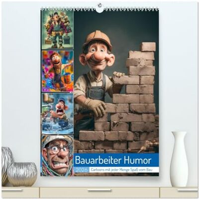 CALVENDO Bauarbeiter Humor (hochwertiger Premium Wandkalender 2026 DIN A2 hoch), Kunstdruck in Hochglanz: Ein Kalender voller witziger Cartoons, frecher ... alle, die gute Laune lieben. ( Spass) CALVENDO Bauarbeiter Humor (hochwertiger Premium Wandkalender 2026 DIN A2 hoch), Kunstdruck in Hochglanz: Ein Kalender voller witziger Cartoons, frecher ... alle, die gute Laune lieben. ( Spass)