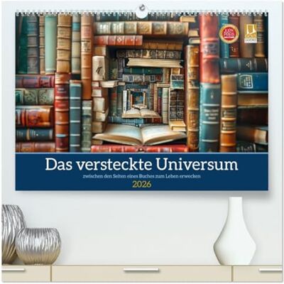 CALVENDO Das versteckte Universum (hochwertiger Premium Wandkalender 2026 DIN A2 quer), Kunstdruck in Hochglanz: Wenn die Bücher leise flüstern ( Wissenschaft) CALVENDO Das versteckte Universum (hochwertiger Premium Wandkalender 2026 DIN A2 quer), Kunstdruck in Hochglanz: Wenn die Bücher leise flüstern ( Wissenschaft)