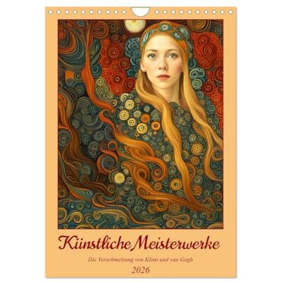 CALVENDO Künstliche Meisterwerke (Wandkalender 2026 DIN A4 hoch), Monatskalender: Die Verschmelzung von Klimt und van Gogh ( Kunst) CALVENDO Künstliche Meisterwerke (Wandkalender 2026 DIN A4 hoch), Monatskalender: Die Verschmelzung von Klimt und van Gogh ( Kunst)