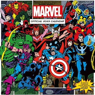 Pyramid Marvel Comicbuch-Kalender 2023 – Monatsplaner 30 cm x 30 cm – offizieller Merchandise-Artikel Pyramid Marvel Comicbuch-Kalender 2023 – Monatsplaner 30 cm x 30 cm – offizieller Merchandise-Artikel