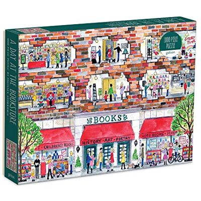 Galison 9780735367081 Michael Storrings A Day at The Bookstore 1000 Piece Puzzle Galison 9780735367081 Michael Storrings A Day at The Bookstore 1000 Piece Puzzle