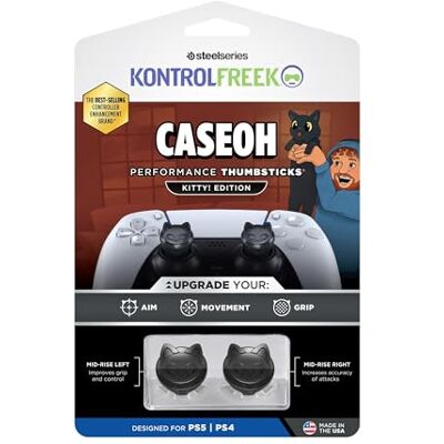 KontrolFreek CaseOh Performance Thumbsticks® – Kitty! Edition Lasergravierte GripTek PlayStation 4 (PS4), PlayStation 5 (PS5) Schwarz KontrolFreek CaseOh Performance Thumbsticks® – Kitty! Edition Lasergravierte GripTek PlayStation 4 (PS4), PlayStation 5 (PS5) Schwarz