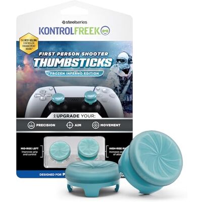 KontrolFreek First Person Shooter Thumbsticks – Frozen Inferno Edition Die Ultra‑griffige proprietäre GripTek™ PlayStation 4 (PS4), PlayStation 5 (PS5) Blau KontrolFreek First Person Shooter Thumbsticks – Frozen Inferno Edition Die Ultra‑griffige proprietäre GripTek™ PlayStation 4 (PS4), PlayStation 5 (PS5) Blau