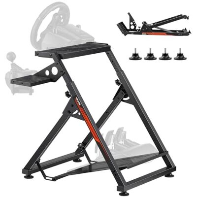 VEVOR Lenkradständer, verstellbarer & faltbarer Simulatorständer für G923 G920 G29 G27, Thrustmaster T300RS TX F458 T500RS T3PA-PRO (F1/GT) Gaming-Cockpit, Pedalsimulator nicht enthalten, kompakt VEVOR Lenkradständer, verstellbarer & faltbarer Simulatorständer für G923 G920 G29 G27, Thrustmaster T300RS TX F458 T500RS T3PA-PRO (F1/GT) Gaming-Cockpit, Pedalsimulator nicht enthalten, kompakt