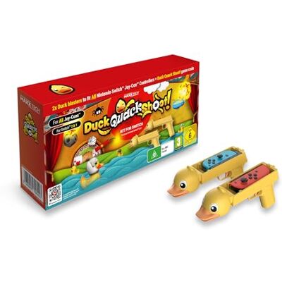 Maxx Tech Duck, Quack, Shoot! Kit for Switch 2&1- Includes Downloadable Switch Code in Box game plus 2 Quacking Themed Duck Blasters! Compatible with Nintendo Switch 2 & 1! For All Joy-Cons! Maxx Tech Duck, Quack, Shoot! Kit for Switch 2&1- Includes Downloadable Switch Code in Box game plus 2 Quacking Themed Duck Blasters! Compatible with Nintendo Switch 2 & 1! For All Joy-Cons!
