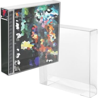 Game Case Protector Clear PET Plastic Display & Storage Cover, Compatible with PlayStation PS1 Game Cases (143 × 131 × 18mm) (10 Pack) Game Case Protector Clear PET Plastic Display & Storage Cover, Compatible with PlayStation PS1 Game Cases (143 × 131 × 18mm) (10 Pack)