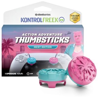 SteelSeries KontrolFreek® Action Adventure Thumbsticks – Heist Edition für PlayStation 5 (PS5), PlayStation 4 (PS4) Rosa & Blau SteelSeries KontrolFreek® Action Adventure Thumbsticks – Heist Edition für PlayStation 5 (PS5), PlayStation 4 (PS4) Rosa & Blau