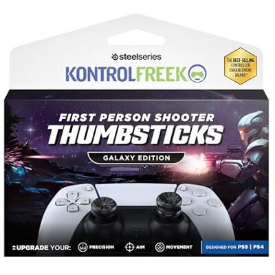KontrolFreek FPS Freek Galaxy Black PS5 Stick Aufsätze Performance Thumbsticks & Stickerhöhung für PS5 & PS4 Mehr Präzision & Aim Assist Schwarz KontrolFreek FPS Freek Galaxy Black PS5 Stick Aufsätze Performance Thumbsticks & Stickerhöhung für PS5 & PS4 Mehr Präzision & Aim Assist Schwarz