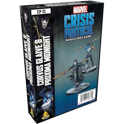 Asmodee Atomic Mass Games , Marvel Crisis Protocol: Character Pack: Corvus Glaive and Proxima Midnight, Miniatures Game, Ages 10+, 2+ Players, 45 Minutes Playing Time Asmodee Atomic Mass Games , Marvel Crisis Protocol: Character Pack: Corvus Glaive and Proxima Midnight, Miniatures Game, Ages 10+, 2+ Players, 45 Minutes Playing Time