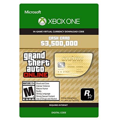 Grand Theft Auto Online GTA V Whale Shark Cash Card 3,500,000 GTA-Dollars Xbox One Download Code Grand Theft Auto Online GTA V Whale Shark Cash Card 3,500,000 GTA-Dollars Xbox One Download Code