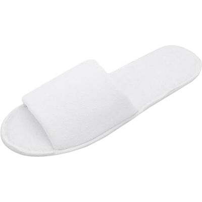 ZOLLNER Einwegslipper Gästehausschuh mit offener Spitze Frottierslipper für Reise, Spa, Sauna und Zuhause rutschhemmende Sohle Einheitsgröße Hotelqualität, 252 ZOLLNER Einwegslipper Gästehausschuh mit offener Spitze Frottierslipper für Reise, Spa, Sauna und Zuhause rutschhemmende Sohle Einheitsgröße Hotelqualität, 252