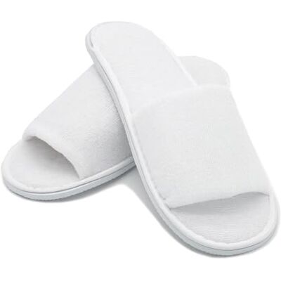 ZOLLNER Einwegslipper Gästehausschuh Frottierslipper für Reise, Spa, Sauna und Zuhause rutschhemmende Sohle offene Spitze Einheitsgröße Hotelqualität, 434 ZOLLNER Einwegslipper Gästehausschuh Frottierslipper für Reise, Spa, Sauna und Zuhause rutschhemmende Sohle offene Spitze Einheitsgröße Hotelqualität, 434