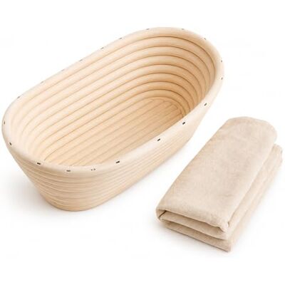 Generic Gärkörbchen Oval,Gähr Körbchen,25 x 15 x 8cm–Natürliches Rattan, Handgemacht, Für 800g Teig, Gärkorb Zum Brotbacken & Fermentieren,Mit Leinentuch,Ovales Bread Proofing Basket,Brotbackkorb Generic Gärkörbchen Oval,Gähr Körbchen,25 x 15 x 8cm–Natürliches Rattan, Handgemacht, Für 800g Teig, Gärkorb Zum Brotbacken & Fermentieren,Mit Leinentuch,Ovales Bread Proofing Basket,Brotbackkorb