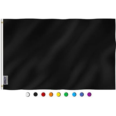 Anley Fly Breeze 3x5 Fuß Solid Black Flag Lebendige Farbe und UV-beständig Canvas Header und doppelt genäht Einfarbige schwarze Flaggen Polyester mit Messingösen 3 X 5 Ft Anley Fly Breeze 3x5 Fuß Solid Black Flag Lebendige Farbe und UV-beständig Canvas Header und doppelt genäht Einfarbige schwarze Flaggen Polyester mit Messingösen 3 X 5 Ft