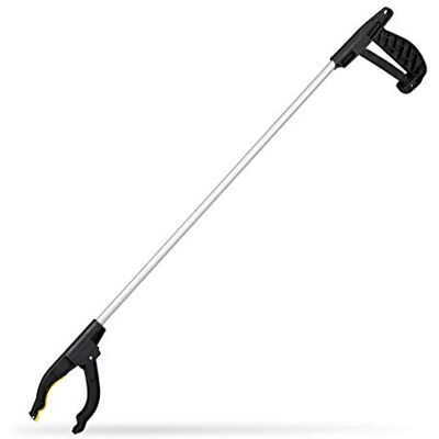 Relaxdays Universal Greifarm, Müllgreifer, Armverlängerung, Greifhilfe für Senioren, Aluminium, 76 cm, Silber/schwarz Relaxdays Universal Greifarm, Müllgreifer, Armverlängerung, Greifhilfe für Senioren, Aluminium, 76 cm, Silber/schwarz