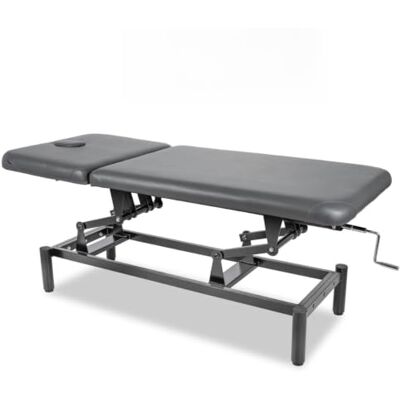 HABYS Stationäre Massageliege Vigo (Grau, 2-segmentiger) Massageliegen mit Kurbelverstellung, Massagetisch Höhenverstellung im Bereich von 50–90 cm, Massagebett Bis 200kg HABYS Stationäre Massageliege Vigo (Grau, 2-segmentiger) Massageliegen mit Kurbelverstellung, Massagetisch Höhenverstellung im Bereich von 50–90 cm, Massagebett Bis 200kg