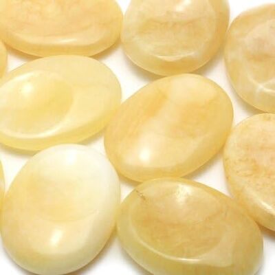 CrystalAge Orange Calcite Thumb Stone by CrystalAge Orange Calcite Thumb Stone by