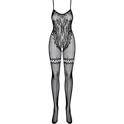 Obsessive reizvoller Dessous-Body Bodystocking mit niedlicher Musterung und dezenter Strümpf-Nachahmung n toller Geschenkbox Obsessive reizvoller Dessous-Body Bodystocking mit niedlicher Musterung und dezenter Strümpf-Nachahmung n toller Geschenkbox