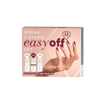 Semilac 3Step Easy Off Set mit L19 Cherry Coke Maniküre Starter-Set ohne Aceton Semilac 3Step Easy Off Set mit L19 Cherry Coke Maniküre Starter-Set ohne Aceton
