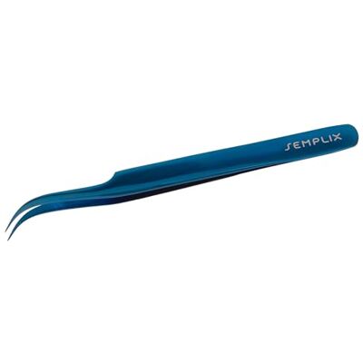 SEMPLIX Pinzette 12 cm blau – Präzisionspinzette für Nähen, Stickerei & Overlock, fein & handlich SEMPLIX Pinzette 12 cm blau – Präzisionspinzette für Nähen, Stickerei & Overlock, fein & handlich