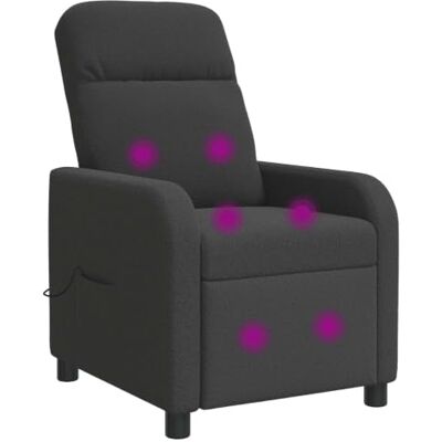 vidaXL Massage Relaxsessel Dunkelgrau Bouclé vidaXL Massage Relaxsessel Dunkelgrau Bouclé