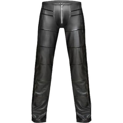 Noir Handmade Men Collection Schwarze Lange Herren Wetlook Hose dehnbar aus Lackmaterial Lange Dessous Hose mit Streifen Noir Handmade Men Collection Schwarze Lange Herren Wetlook Hose dehnbar aus Lackmaterial Lange Dessous Hose mit Streifen