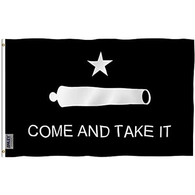 Anley Fly Breeze 3x5 Fuß Come And Take It Flag Lebendige Farbe und Lichtschutz Canvas Header und Doppelnähte Gonzales Historical Flags Polyester mit Messingösen 3 X 5 Ft (Schwarz) Anley Fly Breeze 3x5 Fuß Come And Take It Flag Lebendige Farbe und Lichtschutz Canvas Header und Doppelnähte Gonzales Historical Flags Polyester mit Messingösen 3 X 5 Ft (Schwarz)