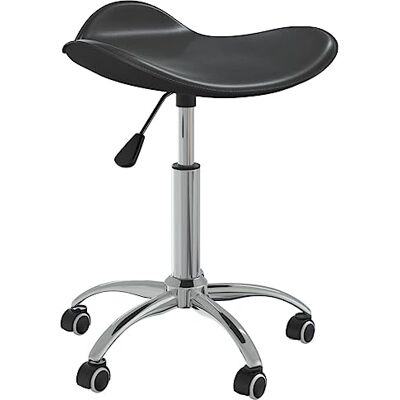 vidaXL Friseur Rollhocker Schwarz Kunstleder vidaXL Friseur Rollhocker Schwarz Kunstleder