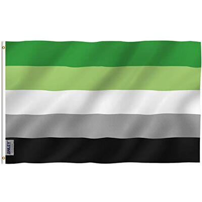 Anley Fly Breeze 3x5 Fuß Aromantic Pride Flagge Lebendige Farbe und UV-Lichtechtheit Leinwandkopf und doppelt genäht Aromantic Pride Flagge mit Messingösen 3 x 5 Ft Anley Fly Breeze 3x5 Fuß Aromantic Pride Flagge Lebendige Farbe und UV-Lichtechtheit Leinwandkopf und doppelt genäht Aromantic Pride Flagge mit Messingösen 3 x 5 Ft