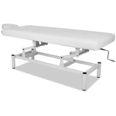 HABYS Stationäre Massageliege Vigo (Weiß, 1-segmentiger) Massageliegen mit Kurbelverstellung, Massagetisch Höhenverstellung im Bereich von 50–90 cm, Massagebett Bis 200kg HABYS Stationäre Massageliege Vigo (Weiß, 1-segmentiger) Massageliegen mit Kurbelverstellung, Massagetisch Höhenverstellung im Bereich von 50–90 cm, Massagebett Bis 200kg