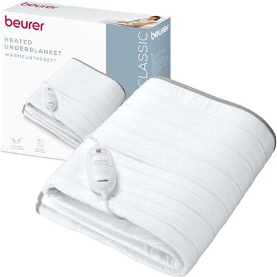 Beurer TS 17 Wärmeunterbett, weiches Vliesmaterial, rutschfest dank Fixierung mit Gummiband, 3 Temperaturstufen, 150x80 cm, Sicherheitssystem, abnehmbarer Schalter, maschinenwaschbar bei 30 °C, Grau Beurer TS 17 Wärmeunterbett, weiches Vliesmaterial, rutschfest dank Fixierung mit Gummiband, 3 Temperaturstufen, 150x80 cm, Sicherheitssystem, abnehmbarer Schalter, maschinenwaschbar bei 30 °C, Grau