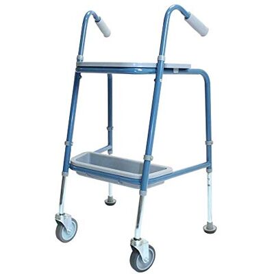 NRS Healthcare - Duo Walking Trolley - Blau - Dual-Action - Teekarren NRS Healthcare - Duo Walking Trolley - Blau - Dual-Action - Teekarren