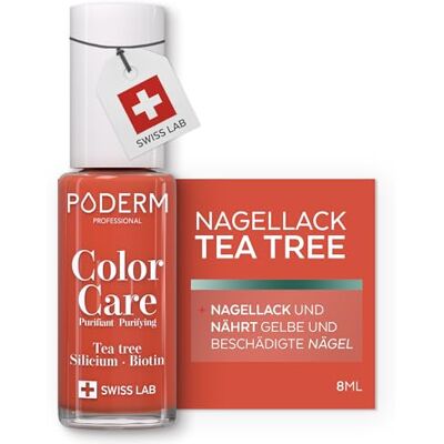 PODERM Pflege-Nagellack mit Teebaumöl Mango 8 ML Swiss Lab Reinigt, Klärt & Pflegt Gelbe und Beschädigte Nägel Angereichert mit Teebaumöl und Biotin Von einem Podologen Entwickelt PODERM Pflege-Nagellack mit Teebaumöl Mango 8 ML Swiss Lab Reinigt, Klärt & Pflegt Gelbe und Beschädigte Nägel Angereichert mit Teebaumöl und Biotin Von einem Podologen Entwickelt