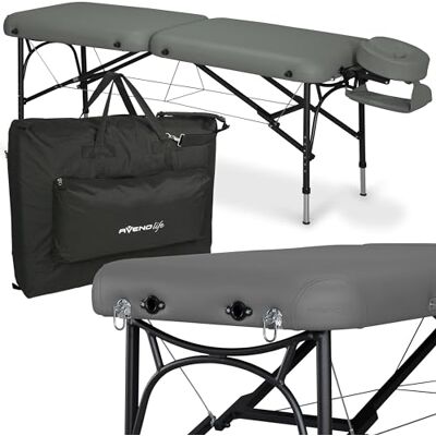 HABYS Luna Light 2 Zonen Aluminium Massageliege besonders leichtgewichtig, Klappbar, Massagetisch, Massagebank, Vollausstattung, 214 x 60 cm, Belastung bis 270 kg, MDR-Zertifizieriung (Grau) HABYS Luna Light 2 Zonen Aluminium Massageliege besonders leichtgewichtig, Klappbar, Massagetisch, Massagebank, Vollausstattung, 214 x 60 cm, Belastung bis 270 kg, MDR-Zertifizieriung (Grau)
